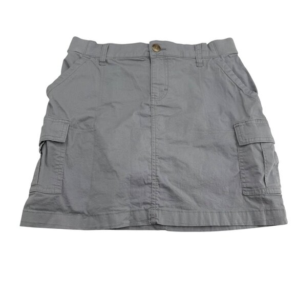 Lee Women's Mid Rise Regular Fit Cargo Skort Gray Size 6M Cargo Pockets - Picture 1 of 5